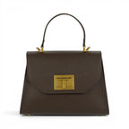 Geanta din piele naturala Parmellato Chocolate Maxi Grace