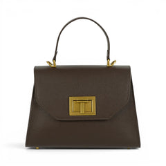 Geanta din piele naturala Parmellato Chocolate Maxi Grace