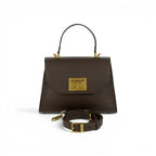 Geanta din piele naturala Parmellato Chocolate Maxi Grace