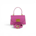 Geanta din piele naturala naturala Magenta Mini Grace