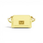 Geanta din piele naturala Saffiano Butter Yellow Mini BELLA