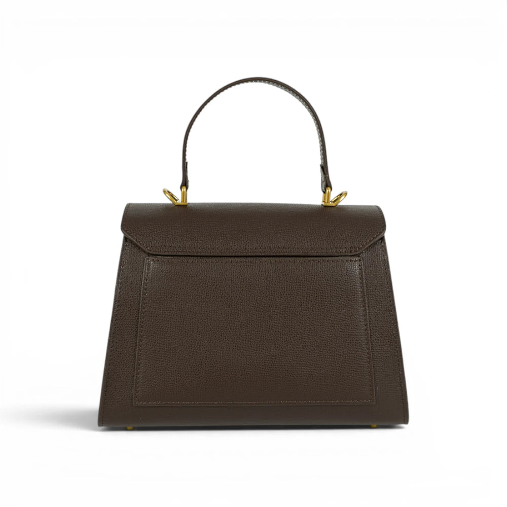 Geanta din piele naturala Parmellato Chocolate Maxi Grace