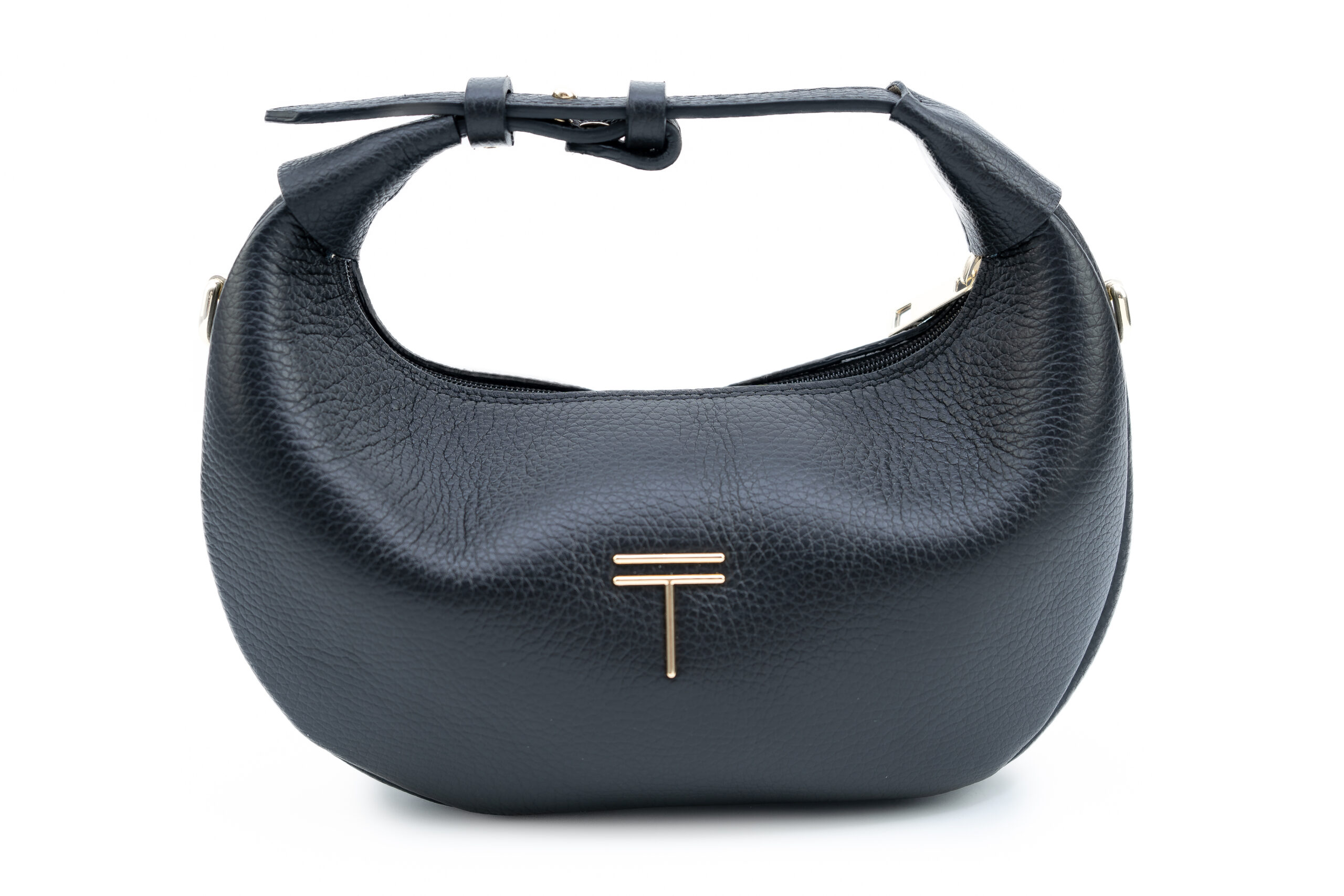 M O O N Mini bag Black Leather