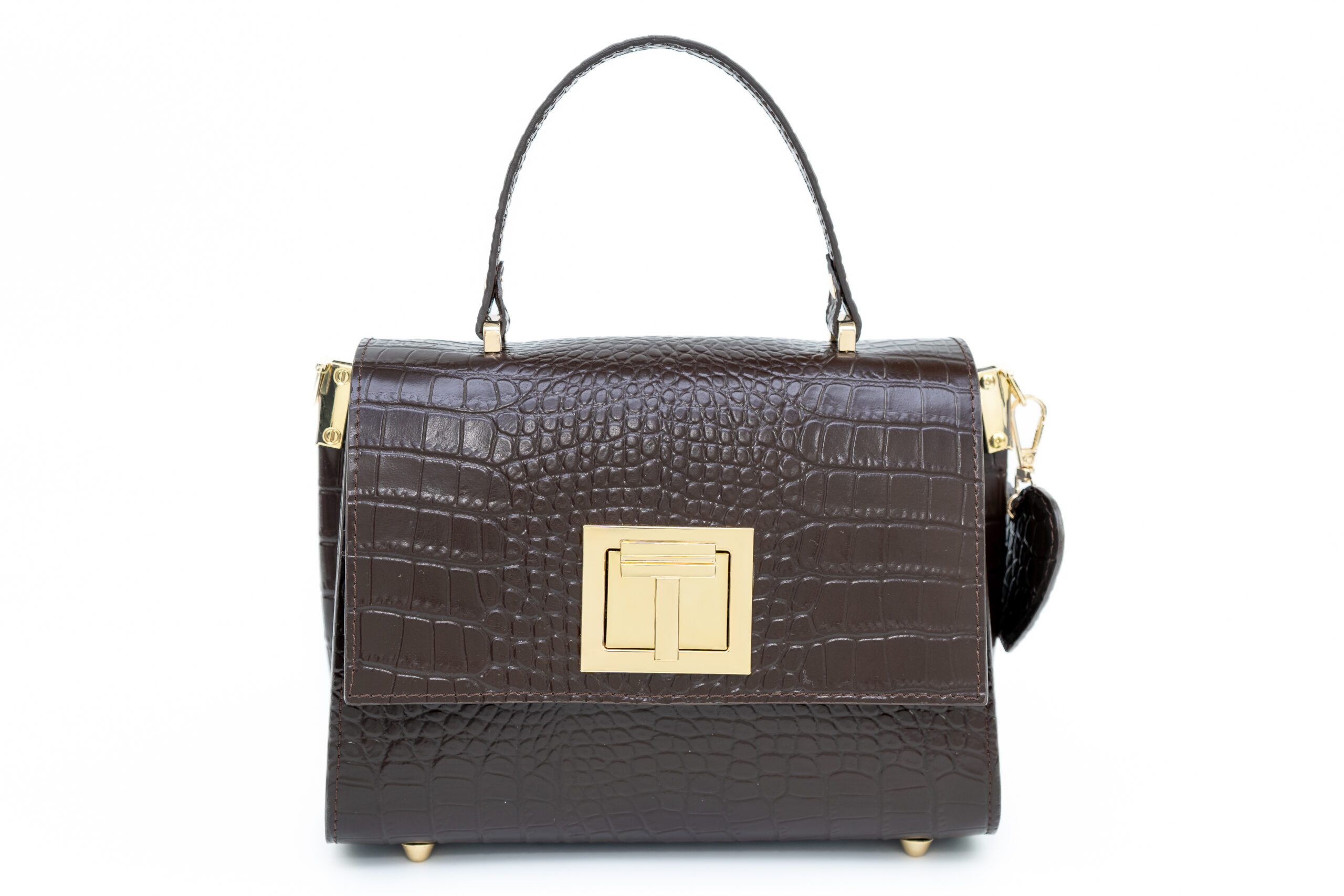 Poline Mini (New) Chocolate Crocoleather